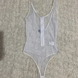 Mesh White Bodysuit
